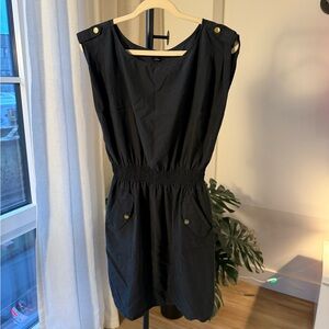 Guess Black Cinched-Waist Mini Dress – Size L